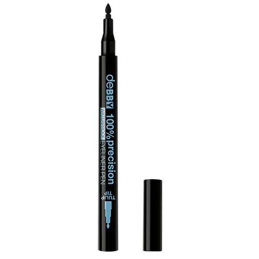 DEBBY EYELINER PEN 100% PRECISION WATERPROOF NERO TULIP TIP